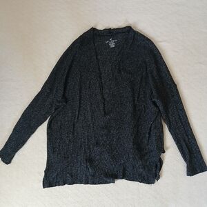 aeo ♡ soft & sexy plush cardigan sweater american eagle black knit
